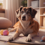 Chien anxieux cherchant réconfort avec des solutions apaisantes.
