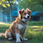 Un jeune chien en pleine adolescence, vibrant de joie et d'énergie.