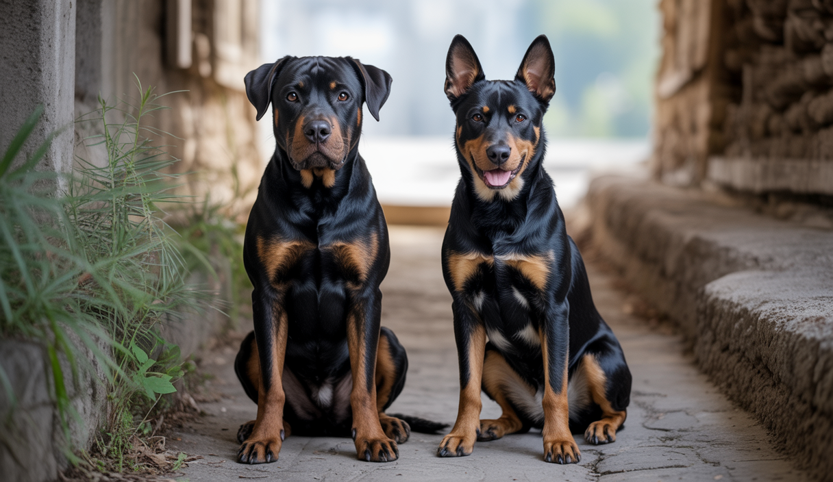 Comparaison visuelle détaillée entre un Rottweiler et un Presa Canario