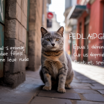 Image émotive d'un vieux chat errant dans une ruelle