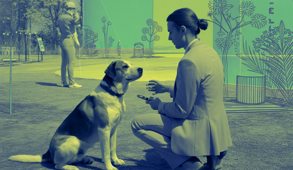 Un chien recevant un dressage éthique et innovant en 2025