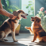 Un chien apprenant de manière positive, entouré d'une ambiance chaleureuse et rassurante