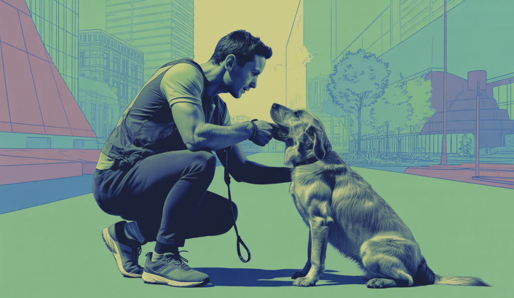 Image représentant un entraînement canin innovant sans friandises