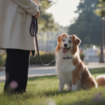 Un chien avec son propriétaire dans un cadre chaleureux et complice