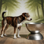 Un chien face à une gamelle, illustrant la gestion de l'agressivité alimentaire