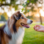 Chien en interaction chaleureuse avec son propriétaire
