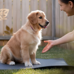 Chiot en formation éducative, environnement serein