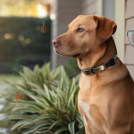 Un chien protégé par des mesures de sécurité pour éviter le vol