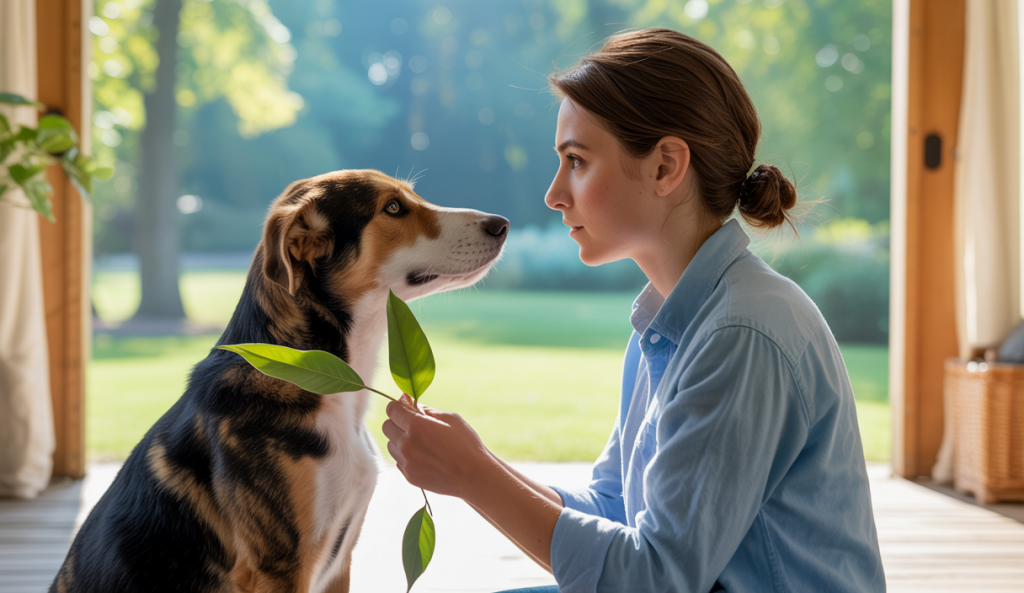Chien et propriétaire utilisant une laisse pour une communication respectueuse