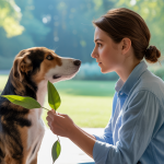 Chien et propriétaire utilisant une laisse pour une communication respectueuse