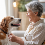 Un chien affectueux et senior-friendly dans un cadre accueillant