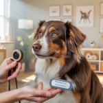 Chien recevant un dressage doux et respectueux avec renforcement positif dans un cadre serein et harmonieux